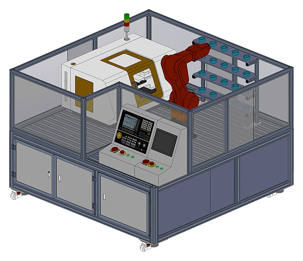 工業(yè)機(jī)器人上下料教學(xué)實訓(xùn)平臺